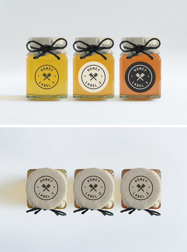 Free Honey Jars PSD Can MockUp