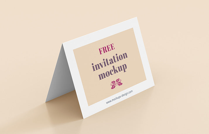 Free 4 x White Invitation Card Mockups