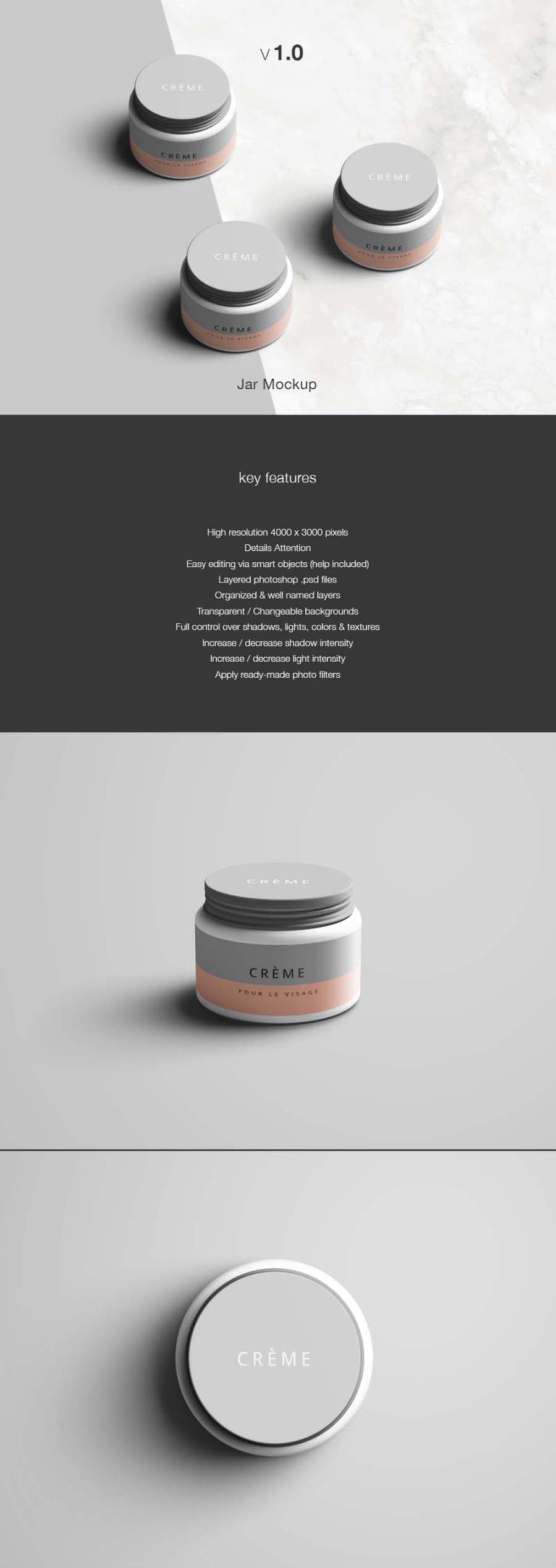 Free Cosmetic Creme Jar Packaging Mockup