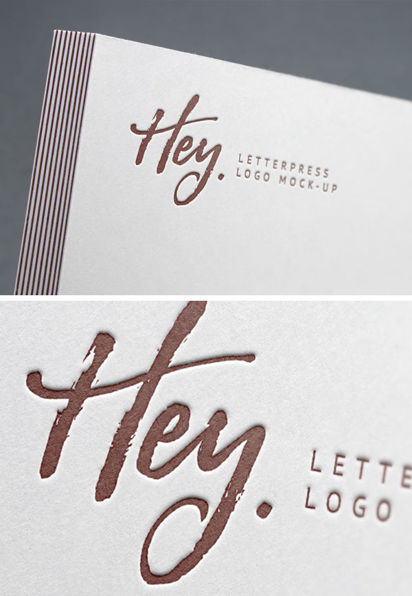 Free Letterpress Paper Logo MockUp