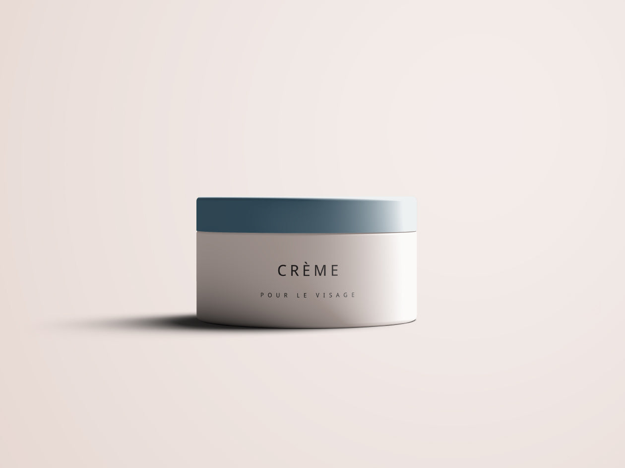 Free Minimal Cosmetic Jar or Creme PSD Mockup