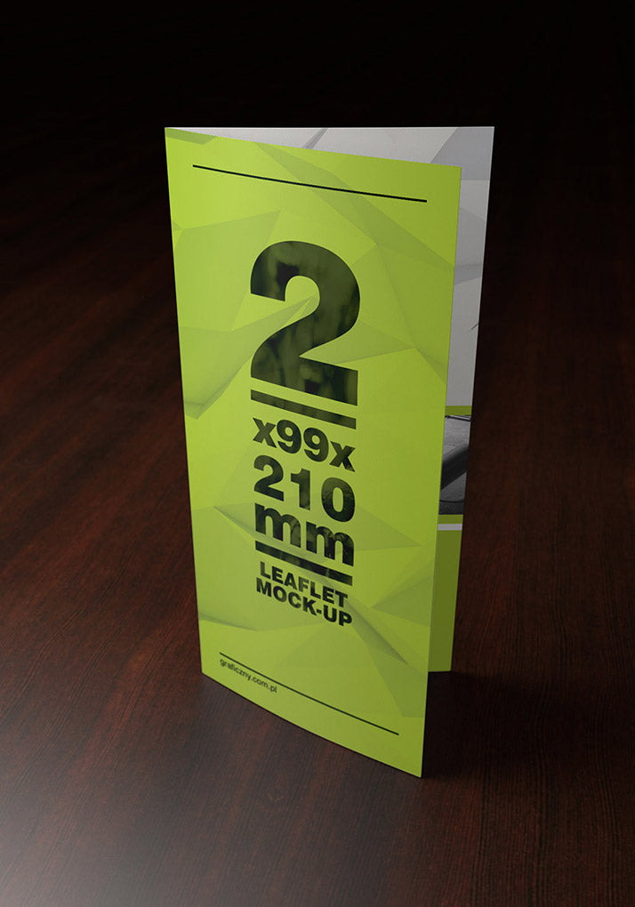 Free 3 x Double DL Leaflet Mockup