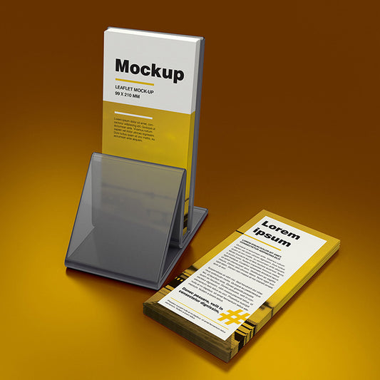 Free DL Leaflet Holder Mockup Set
