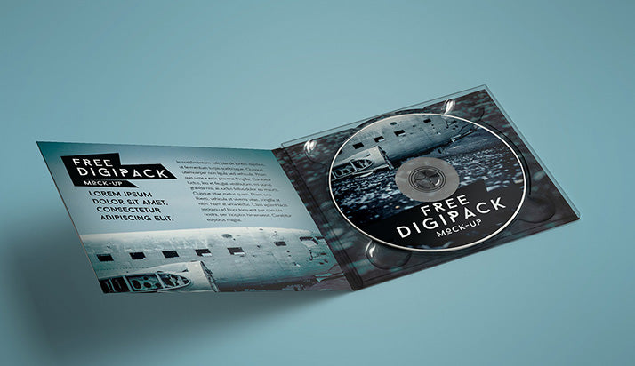 Free DVD or CD Paper Packaging Cover Mockup Set