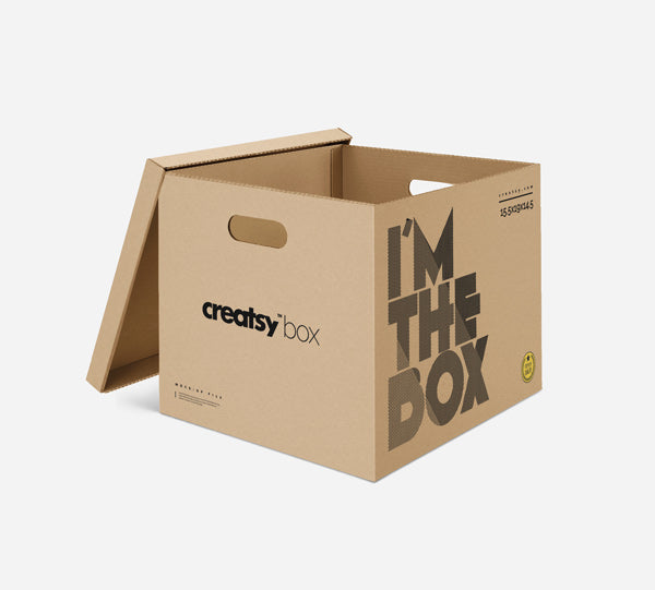 Free Carboard Box PSD MockUp