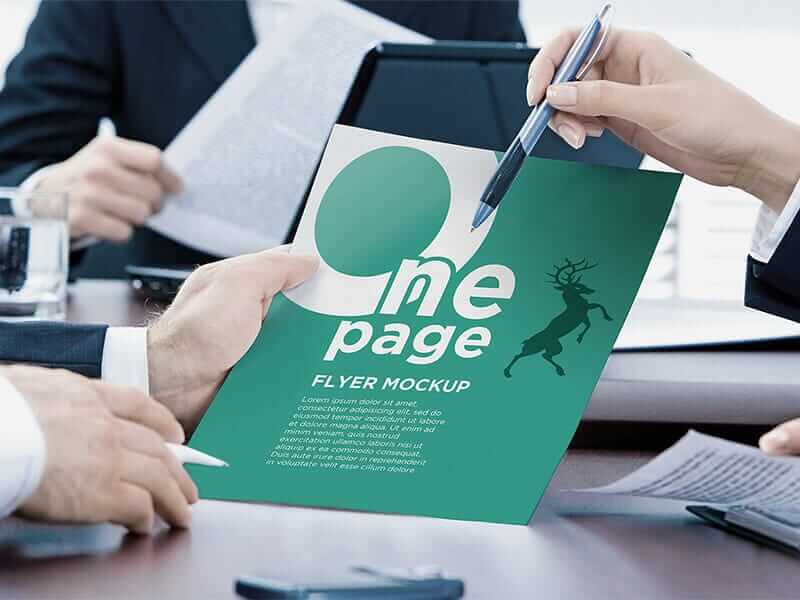 Free One Page Flyer Mockup