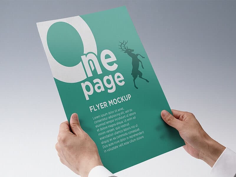 Free One Page Flyer Mockup