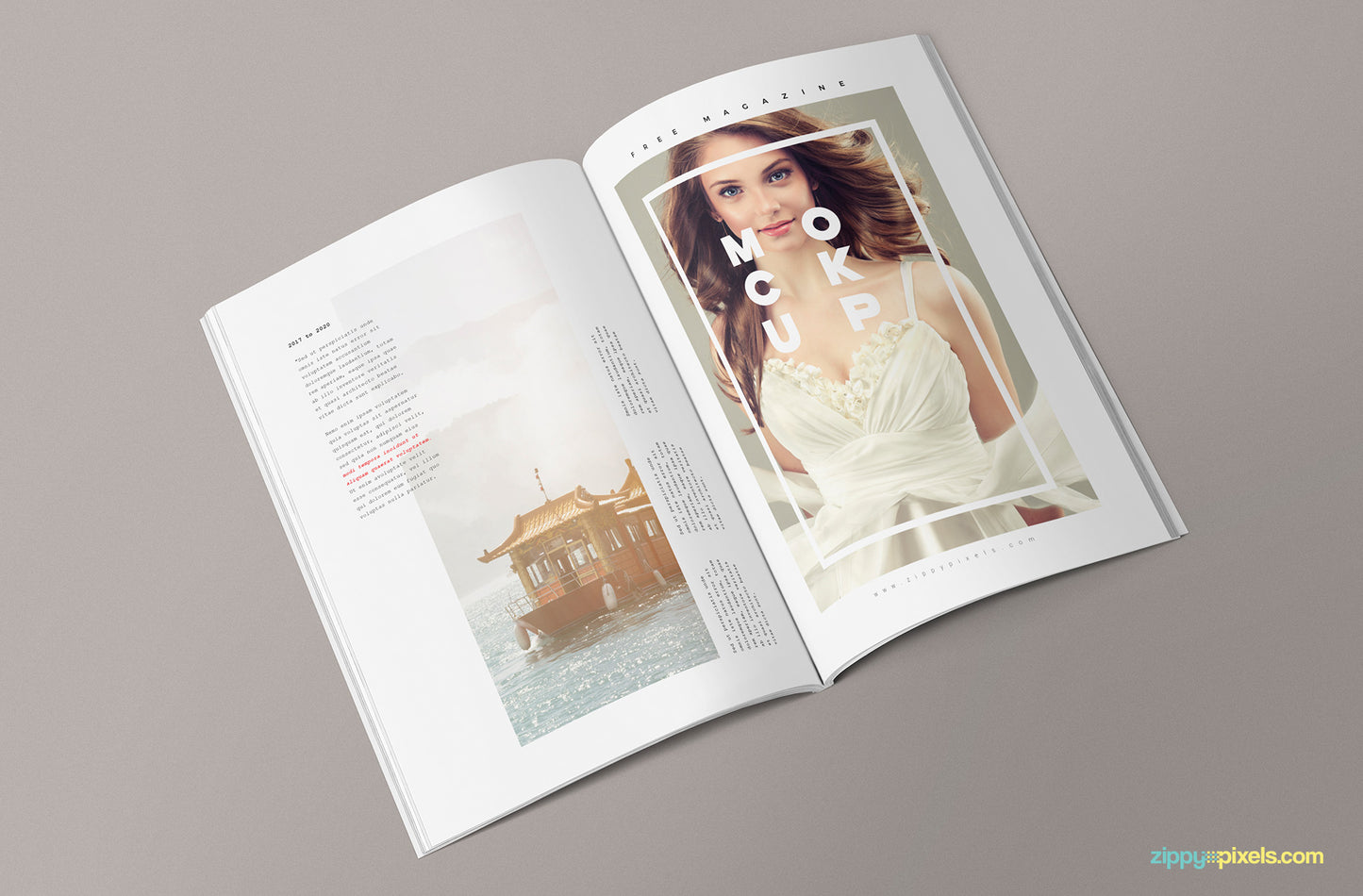 Free 3 Magazine Mockup Design Templates