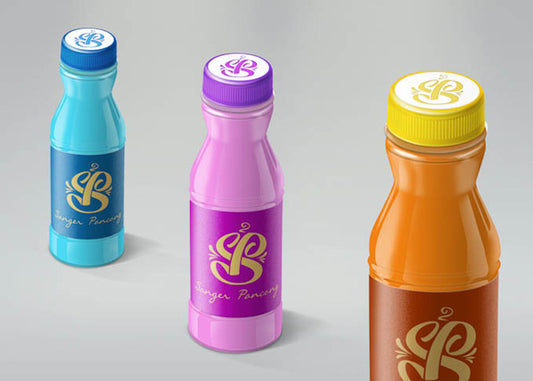 Free Realistic Plastic Bottle MockUp