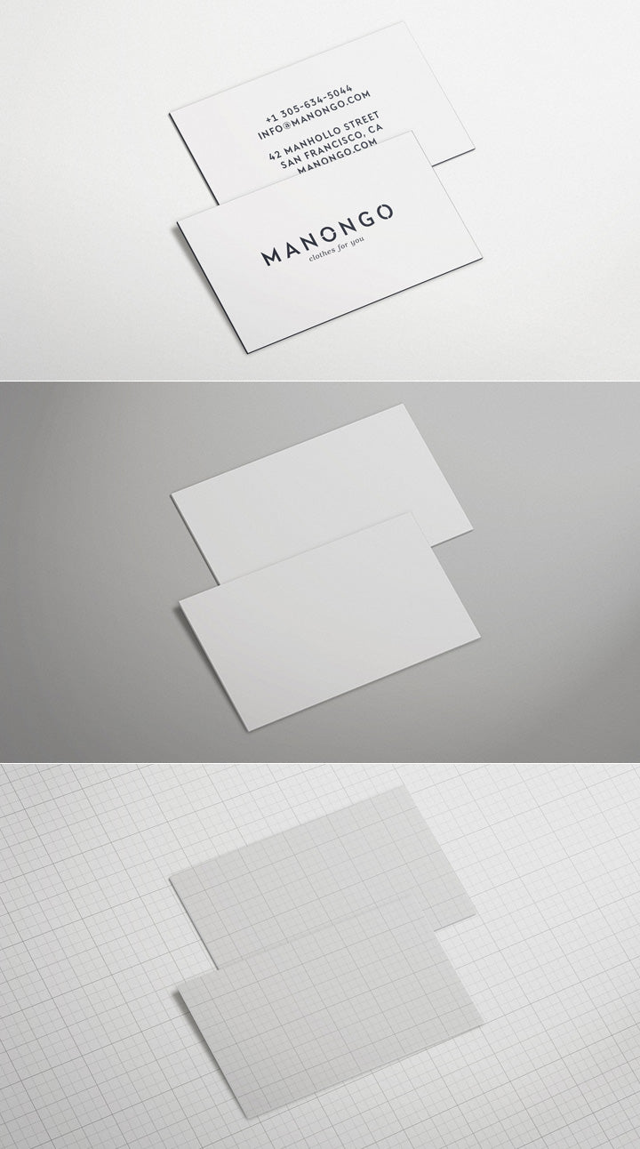 Free Business Card Mock Up with Thick Edge