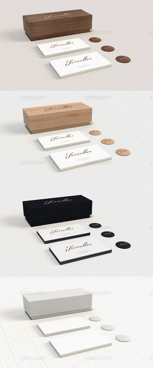 Free A Mini Stationery Mockup with 3 Kind of Materials
