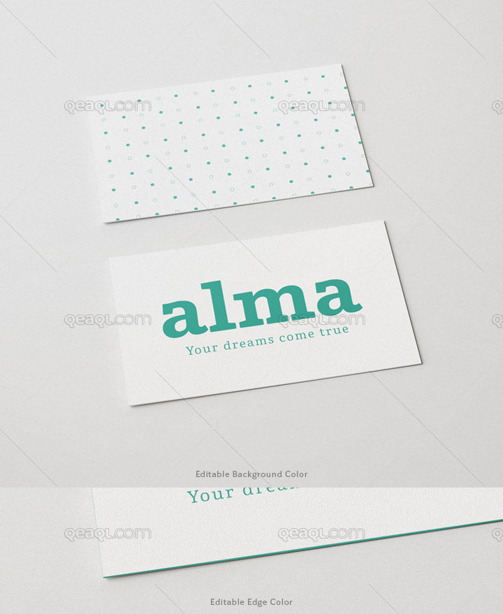 Free Business Card Mockup with Editable Background Color and Edge Color