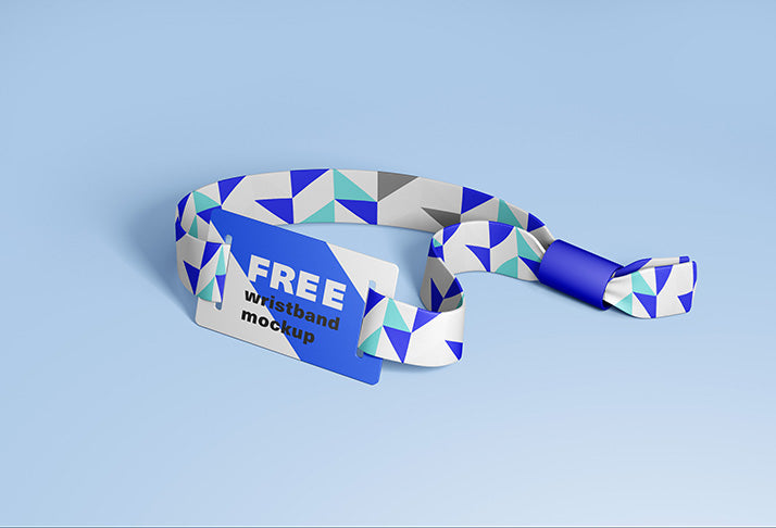 Free RFID Wristband ID Mockup