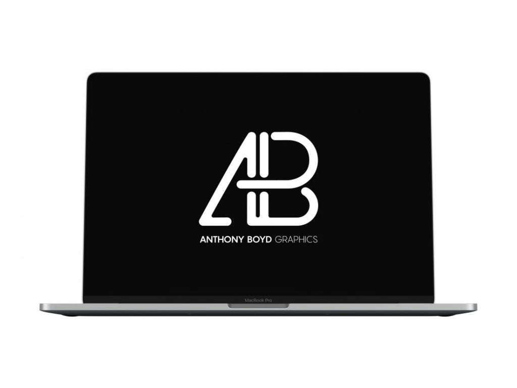 Free Realistic Macbook Pro Mockup Front View