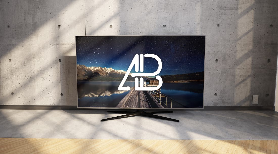 Free Realistic 4k TV Screen Mockup