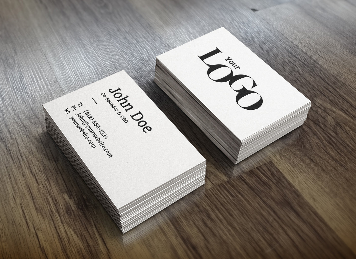 Free Realistic Business Card Psd Mockup