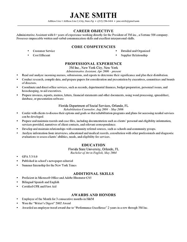 Free Timeless Resume Templates in Microsoft Word Format