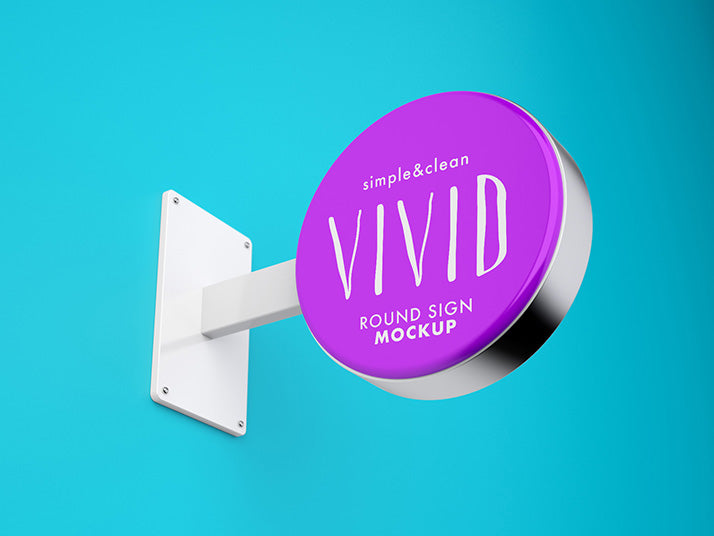 Free Simple and Clean Vivid Business Logo Sign Mockup