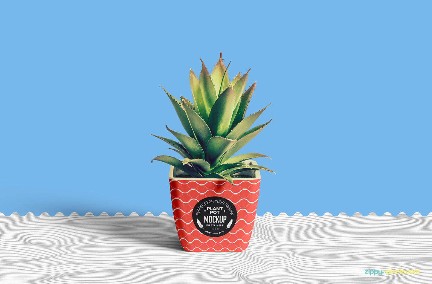 Free Flower Pot Mockup