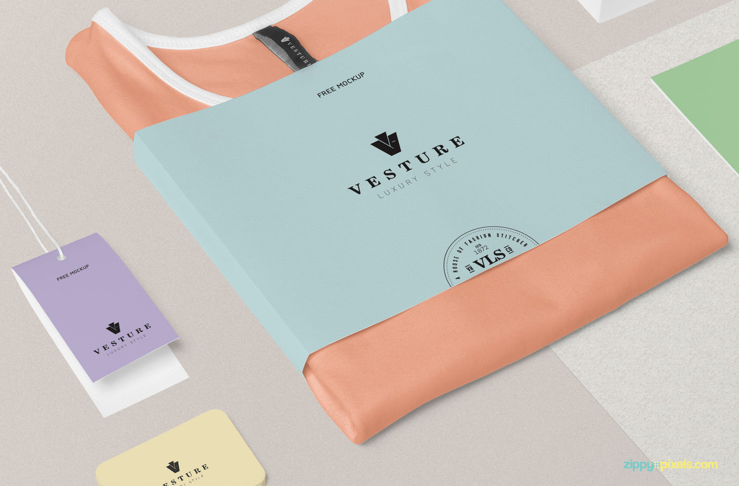 Free Fashion Branding Mockup Scene