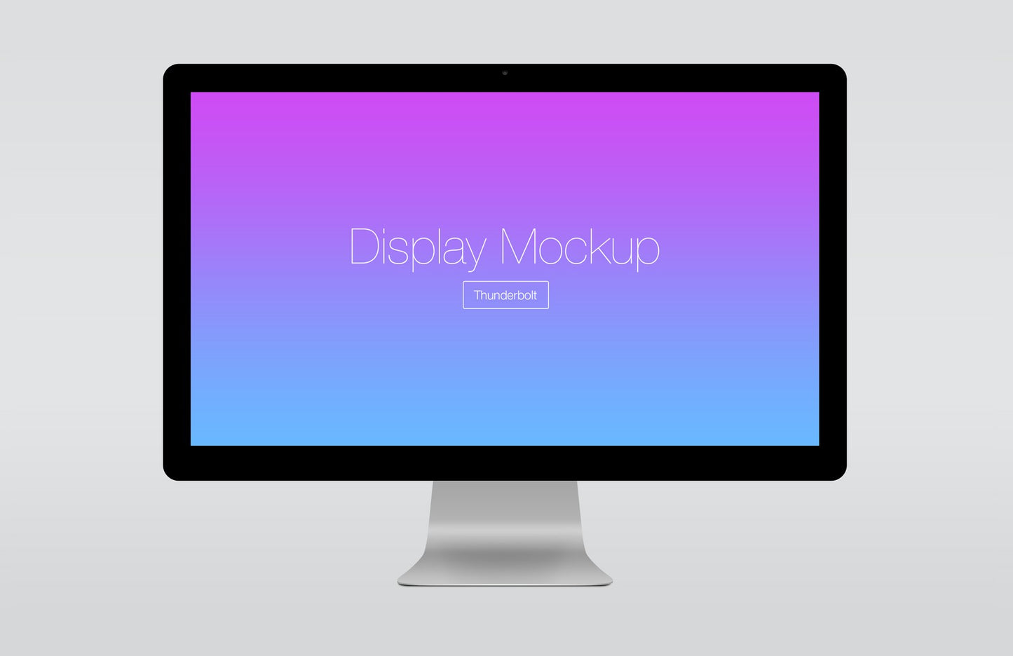 Free Thunderbolt Computer PC Display Presentation Mockup
