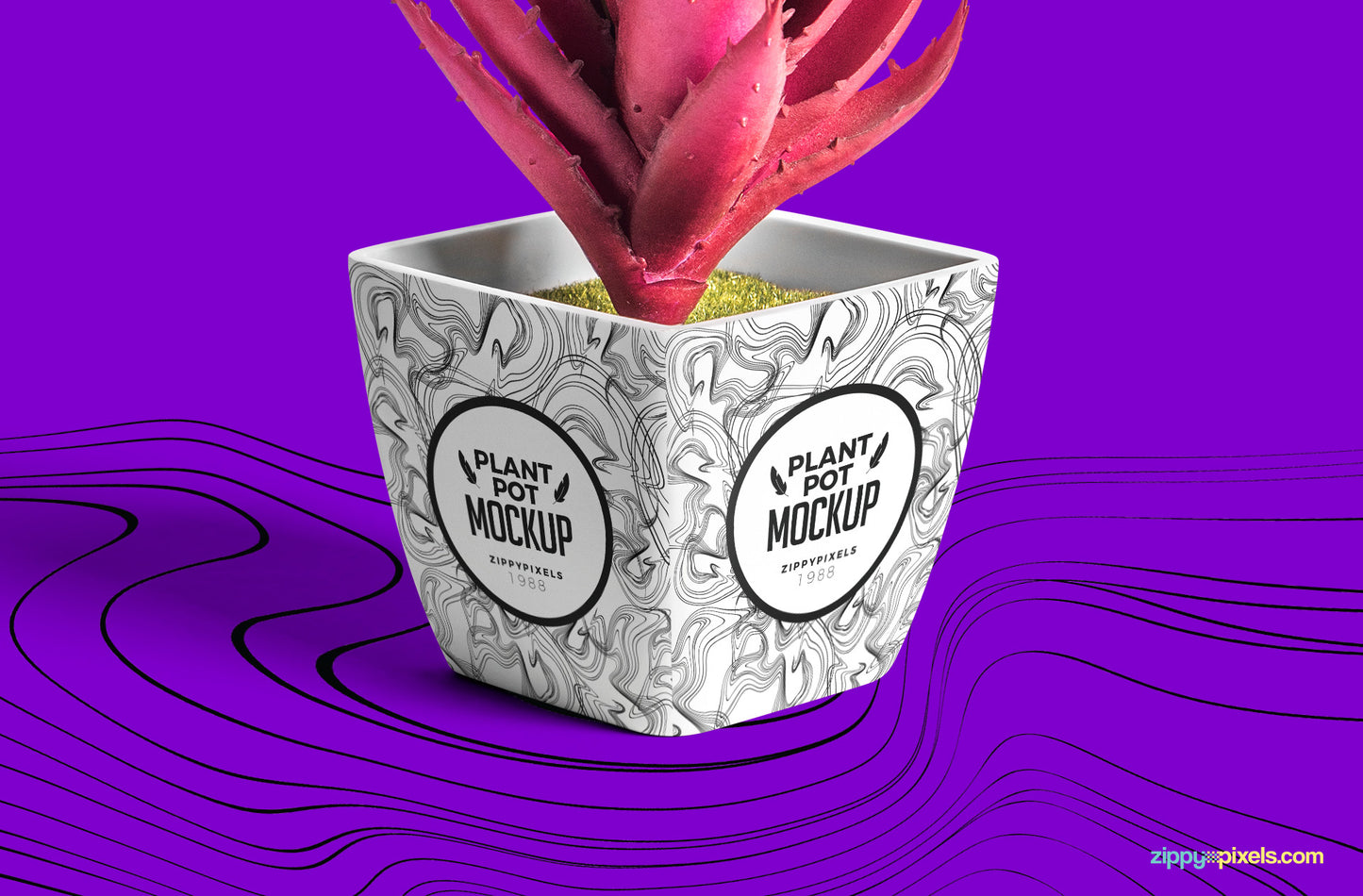 Free Plant Pot Mockup