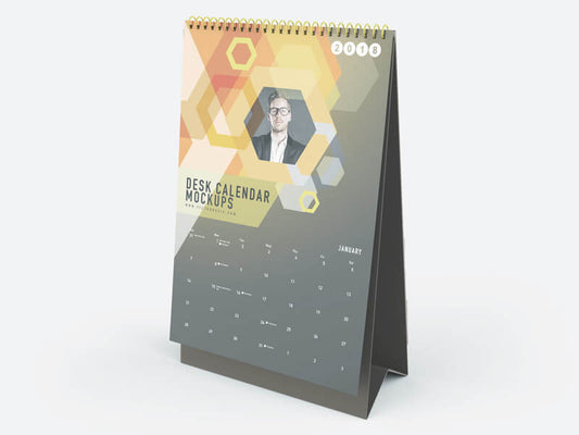 Free Cool Vertical Desk Calendar Mockups
