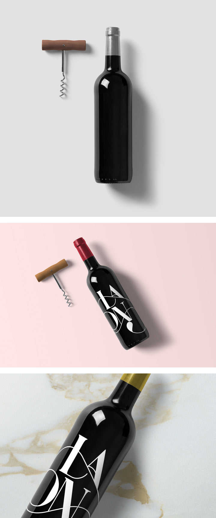 Free Professional Wine Bottle Mockup