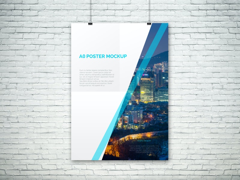 Free A0 Psd Poster Mockup