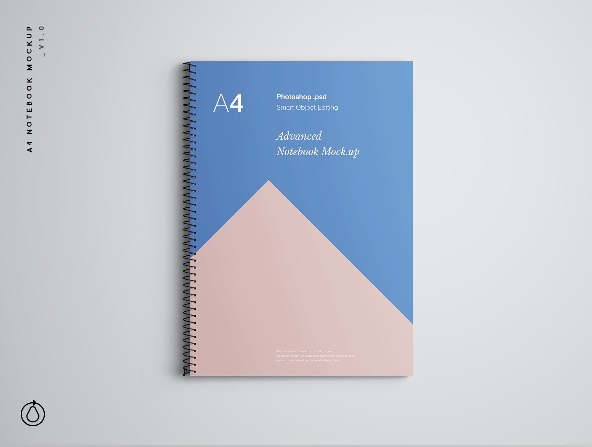 Free A4 Notebook Mockup