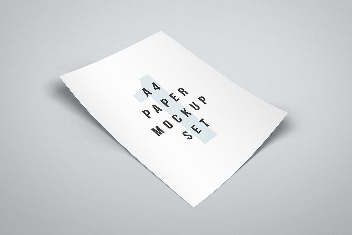 Free A4 Paper Mockup Set