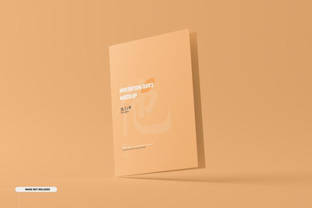 Free A5 A6 Folded Brochure Card Mockup Psd