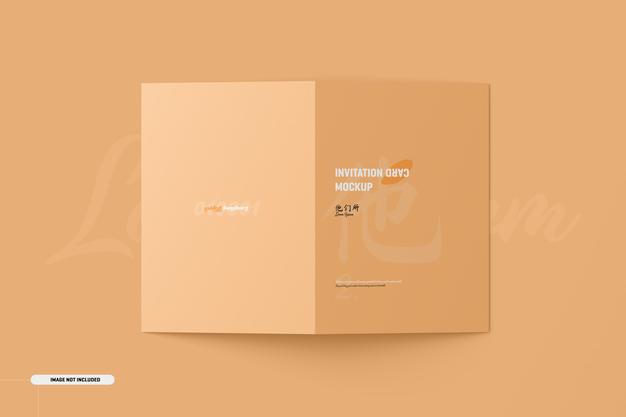 Free A5 A6 Folded Brochure Card Mockup Psd