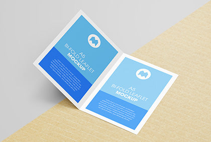 Free A5 Bi-Fold Leaflet Mockup