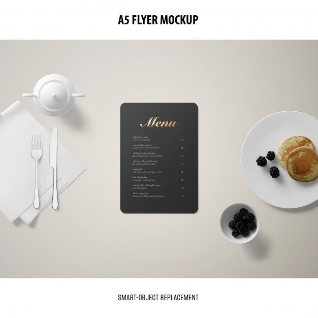 Free A5 Flyer Mockup Psd