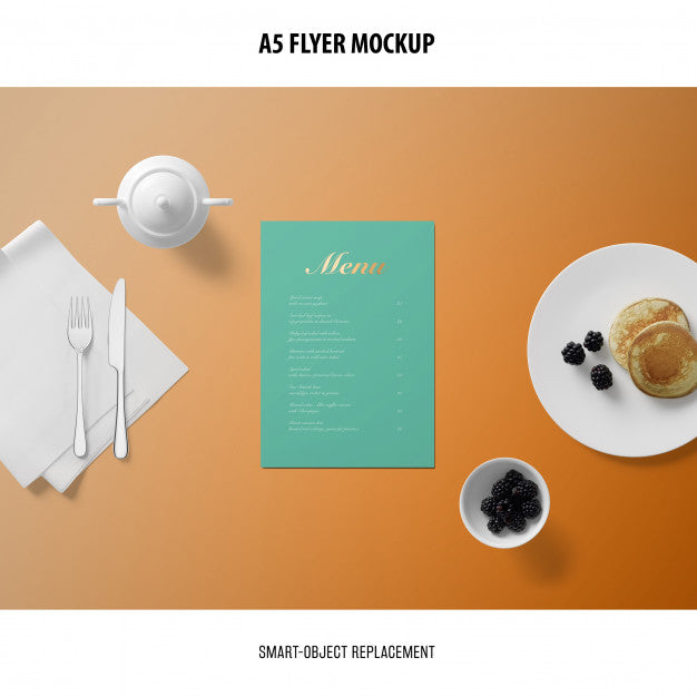 Free A5 Flyer Mockup Psd