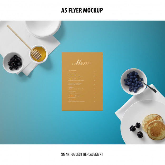 Free A5 Flyer Mockup Psd