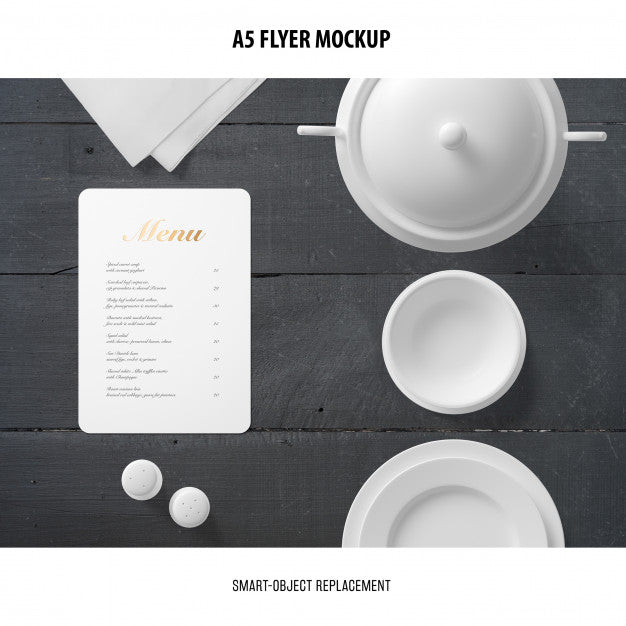 Free A5 Flyer Mockup Psd