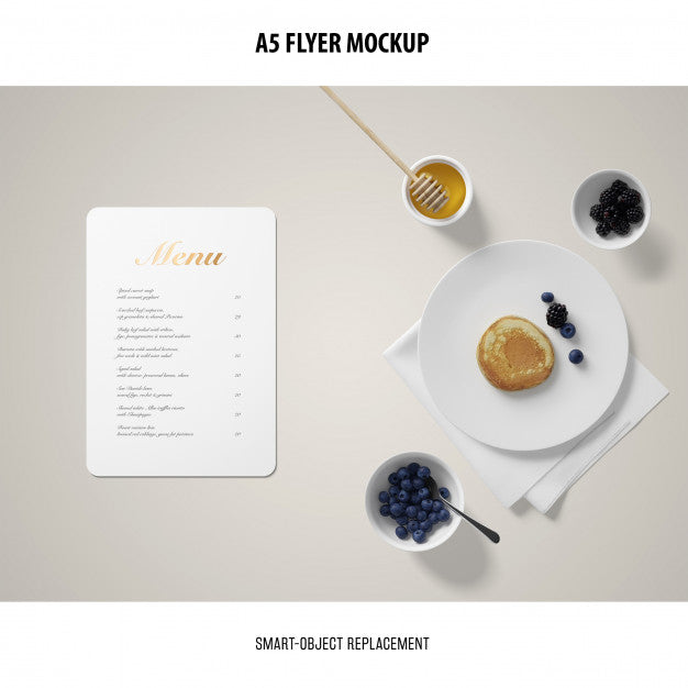 Free A5 Flyer Mockup Psd