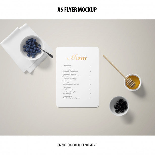 Free A5 Flyer Mockup Psd