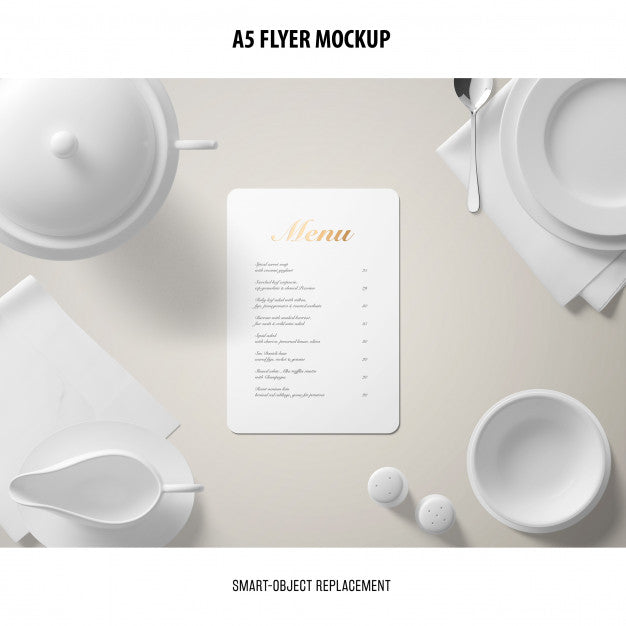 Free A5 Flyer Mockup Psd