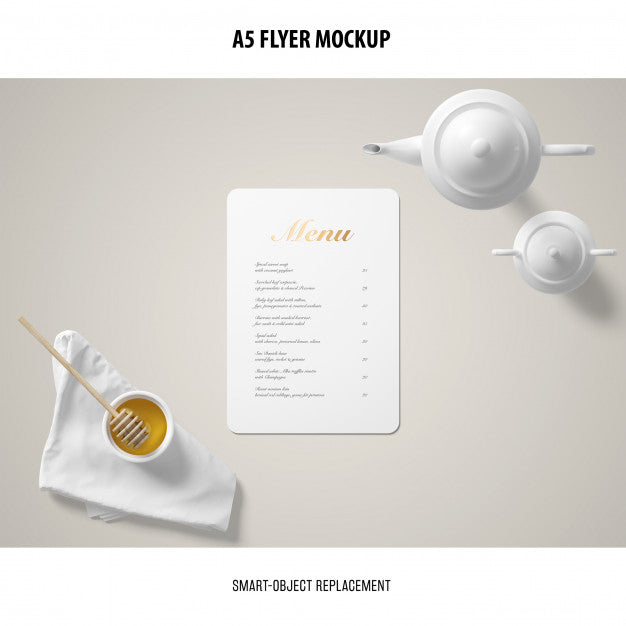 Free A5 Flyer Mockup Psd