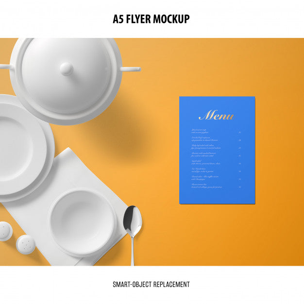 Free A5 Flyer Mockup Psd