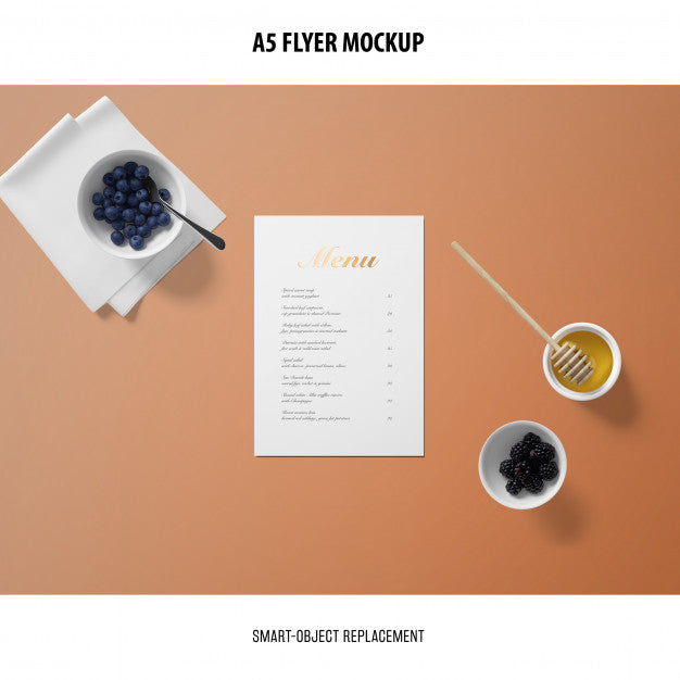 Free A5 Flyer Mockup Psd