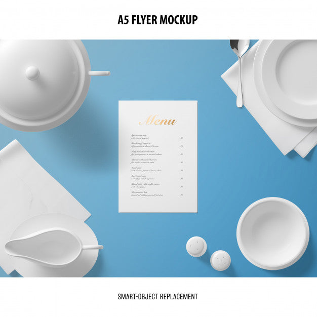 Free A5 Flyer Mockup Psd