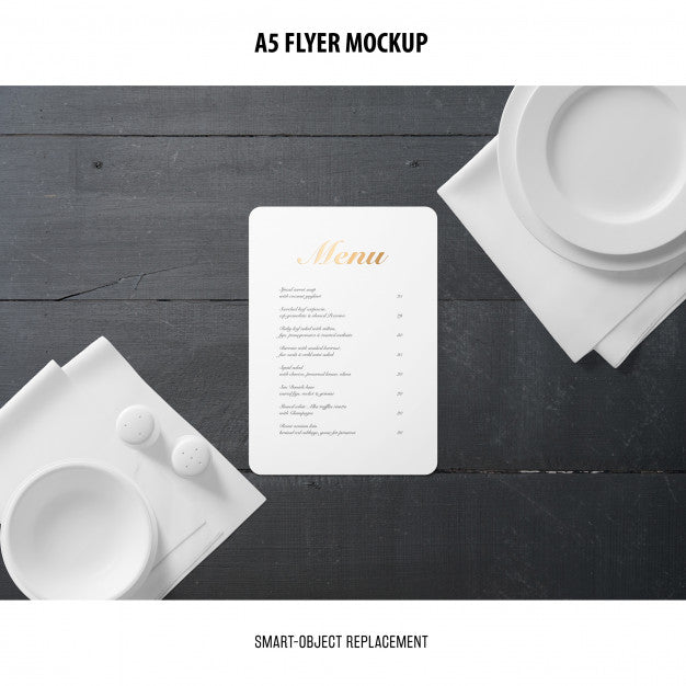 Free A5 Flyer Mockup Psd