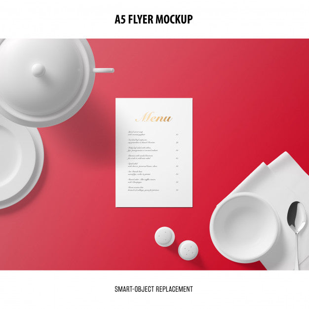 Free A5 Flyer Mockup Psd