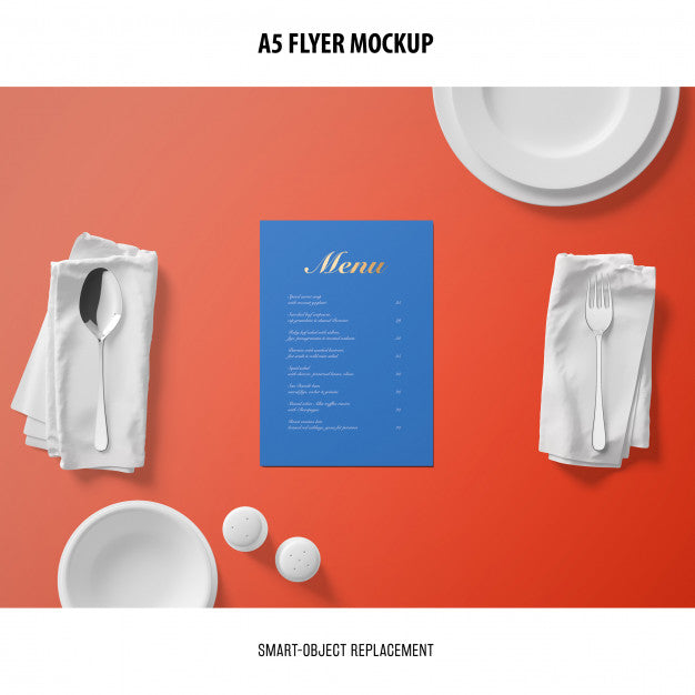 Free A5 Flyer Mockup Psd