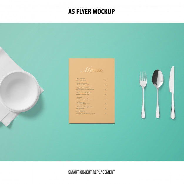 Free A5 Flyer Mockup Psd