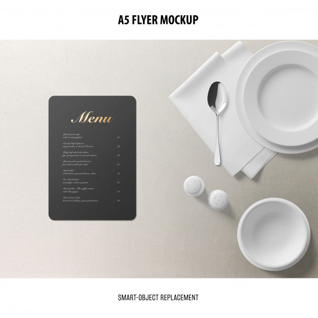 Free A5 Flyer Mockup Psd